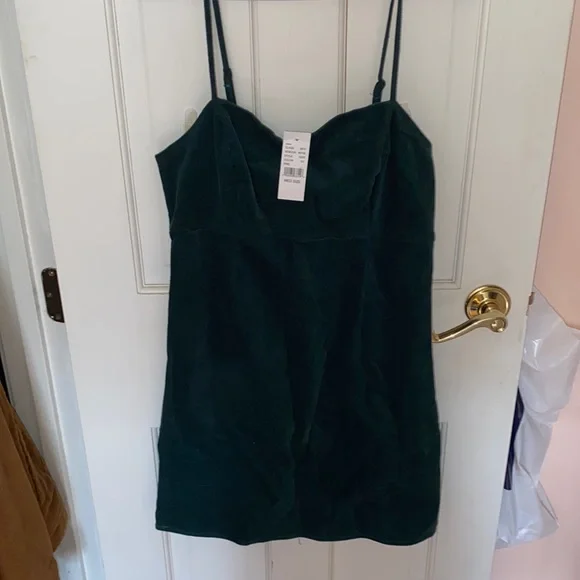 Emerald green corduroy dress Emerald green corduroy dress